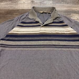 Vintage Arrow Tournament Blue Gray Gold Mens XL Golf Polo Shirt 70s 80s